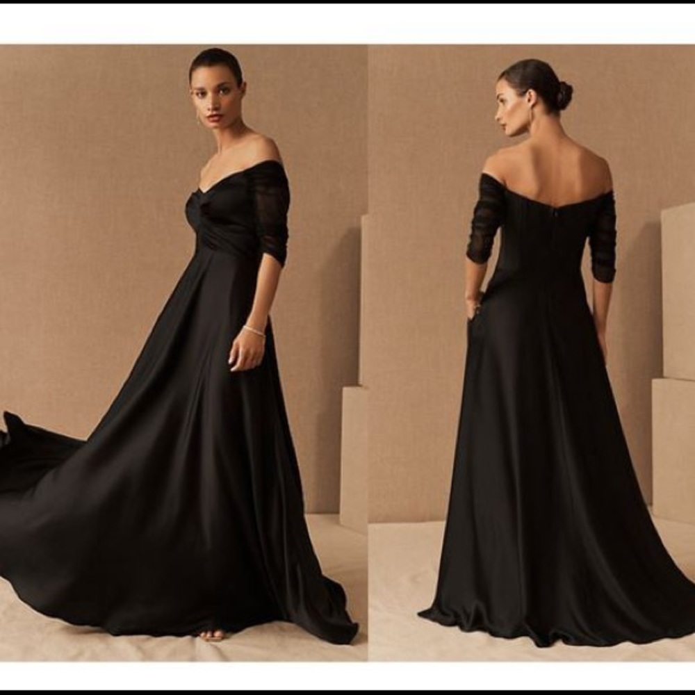 Anthropologie x BHLDN Bowden Satin Dress